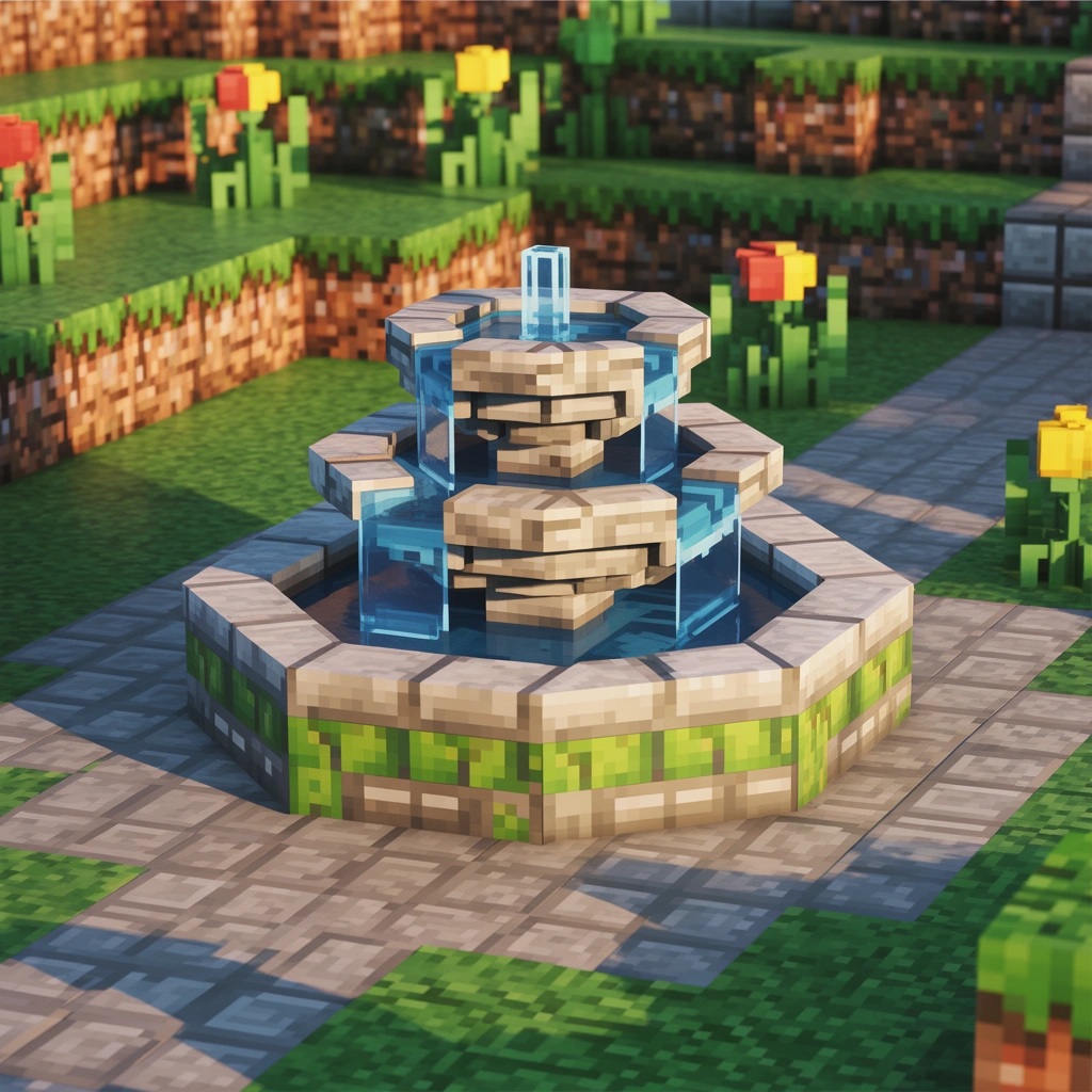 Add a Small Stone Fountain