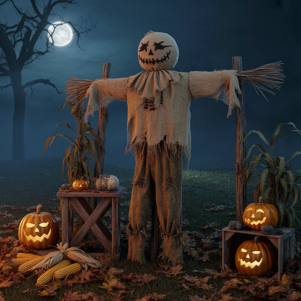 Arrange a Spooky Scarecrow