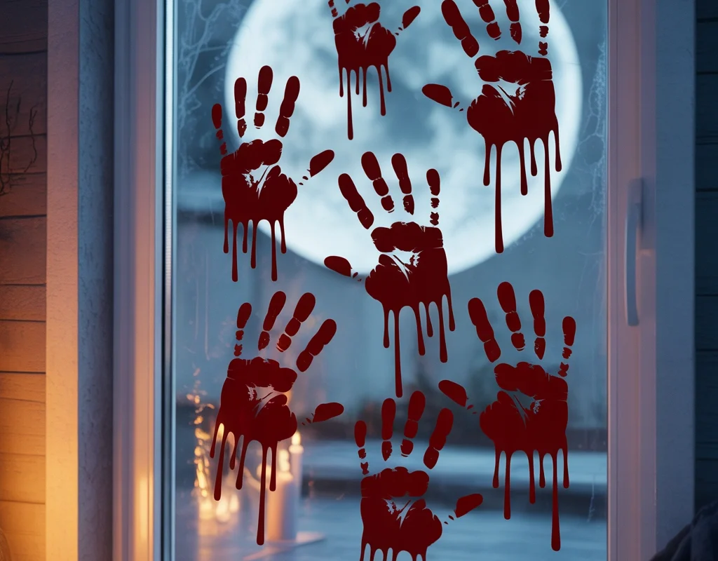 Bloody Handprint Window Clings