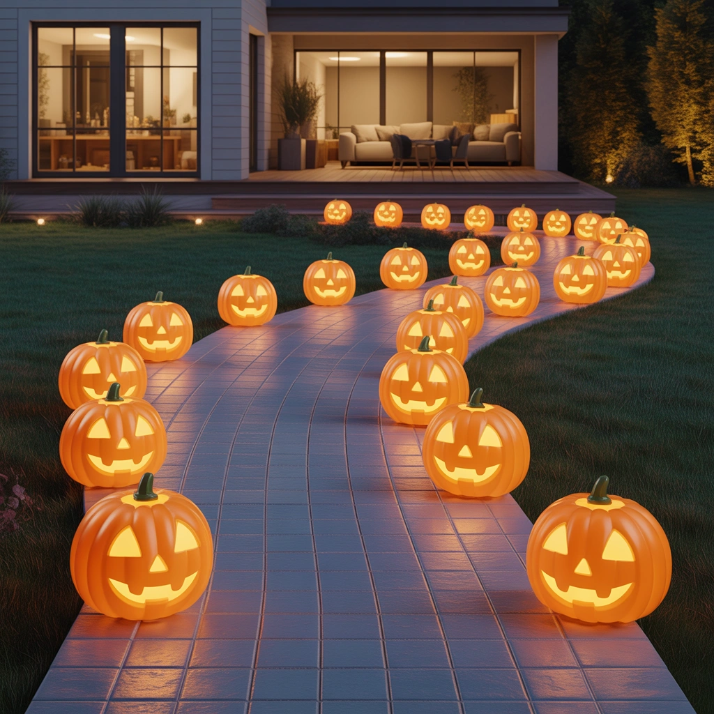 Build a Glowing Jack o’ Lantern Pathway