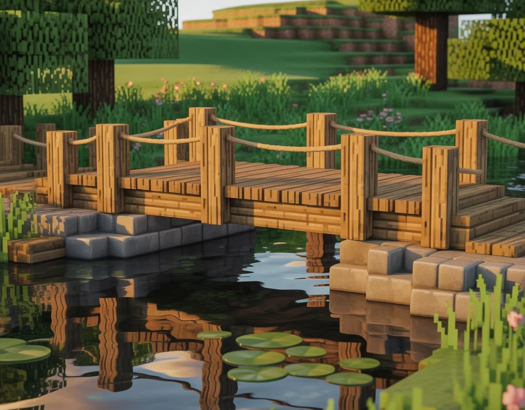 Build a Rustic Wooden Bridge