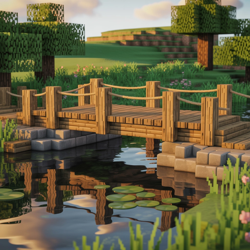 Build a Rustic Wooden Bridge