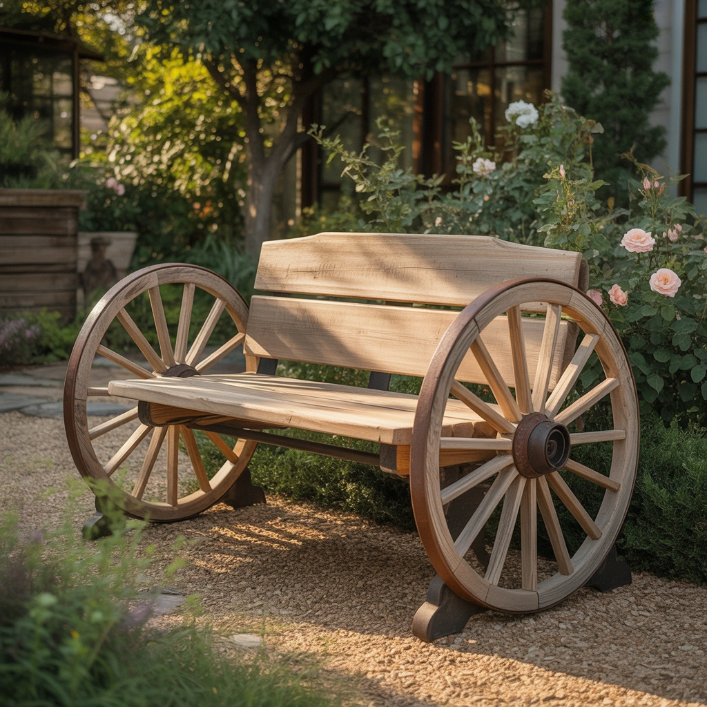 Build a Wagon Wheel Bench