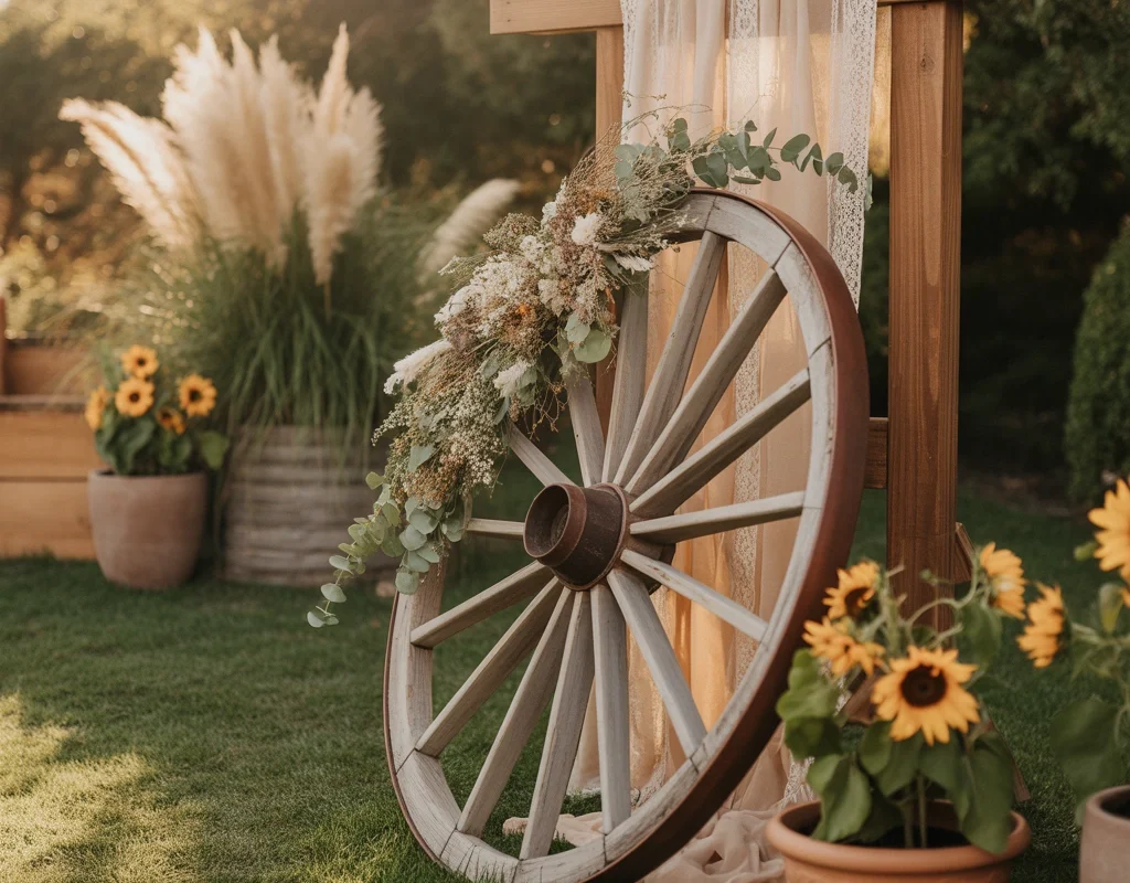 Build a Wagon Wheel Outdoor Photo Backdrop