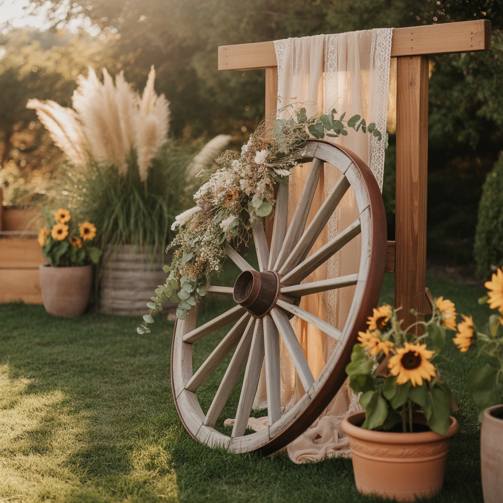 Build a Wagon Wheel Outdoor Photo Backdrop