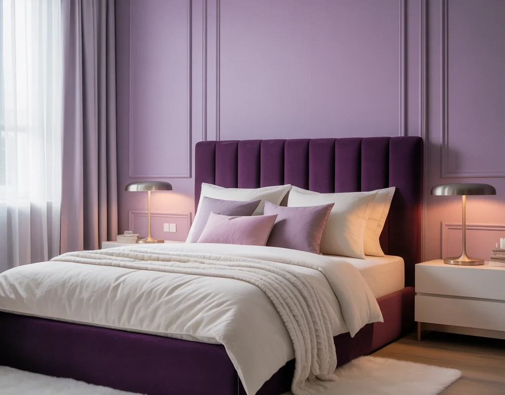 Combine Purple and White for a Clean Look