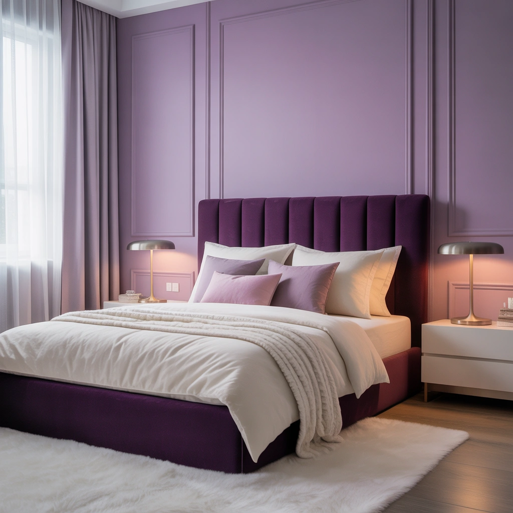 Combine Purple and White for a Clean Look