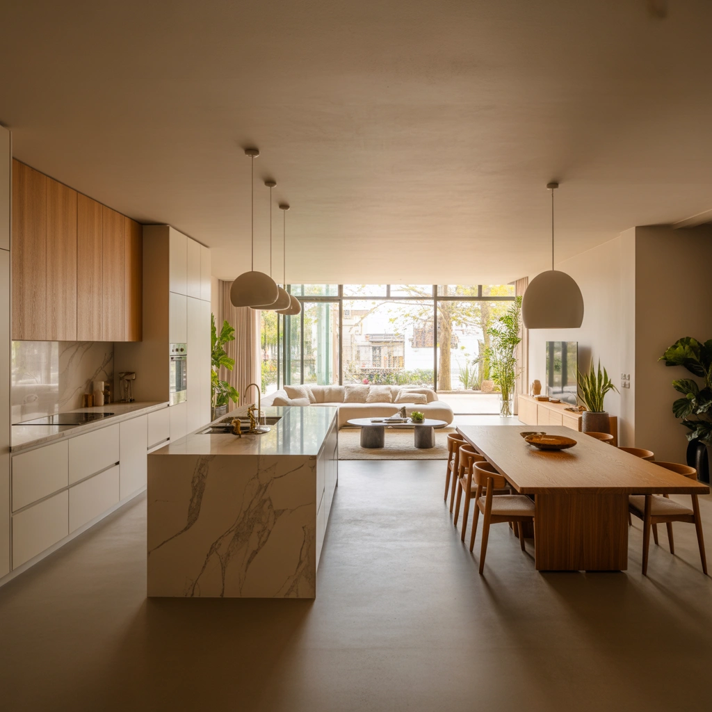 Combine the Kitchen Dining and Living Room