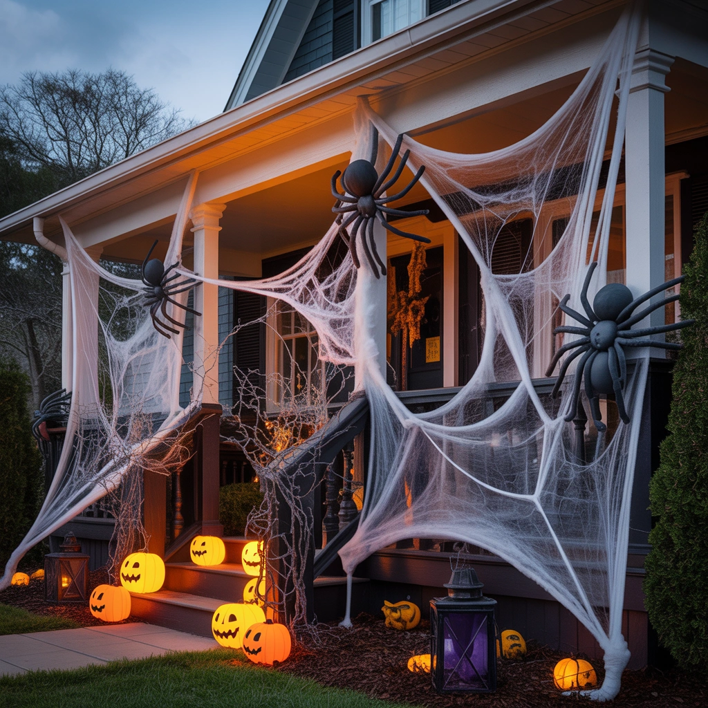 Cover Your Porch with Giant Spiderwebs