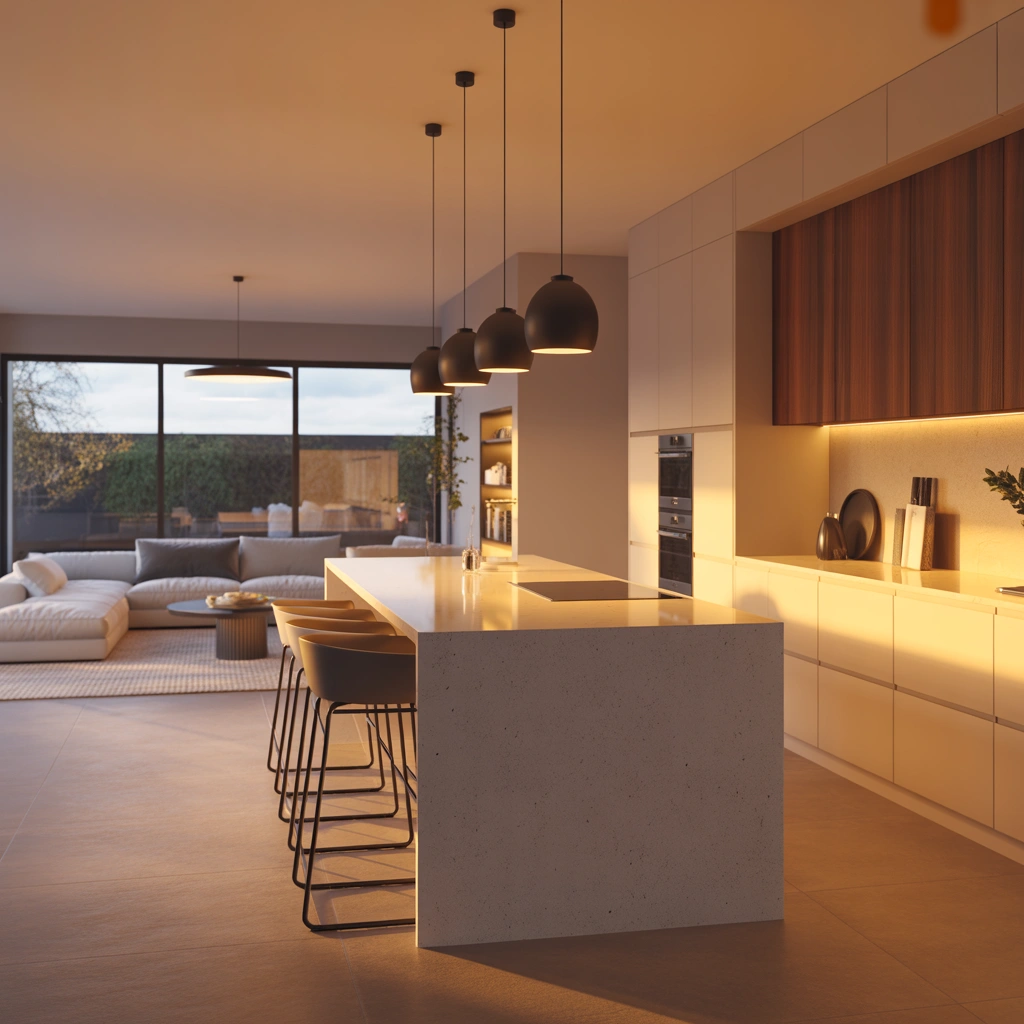 Create Separation With a Kitchen Island