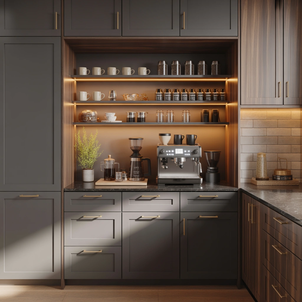 Create a Built In Coffee Bar With Storage