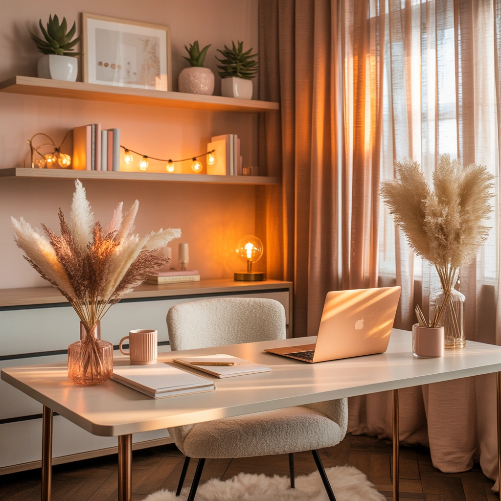 Create a Cozy Office with Warm Lighting