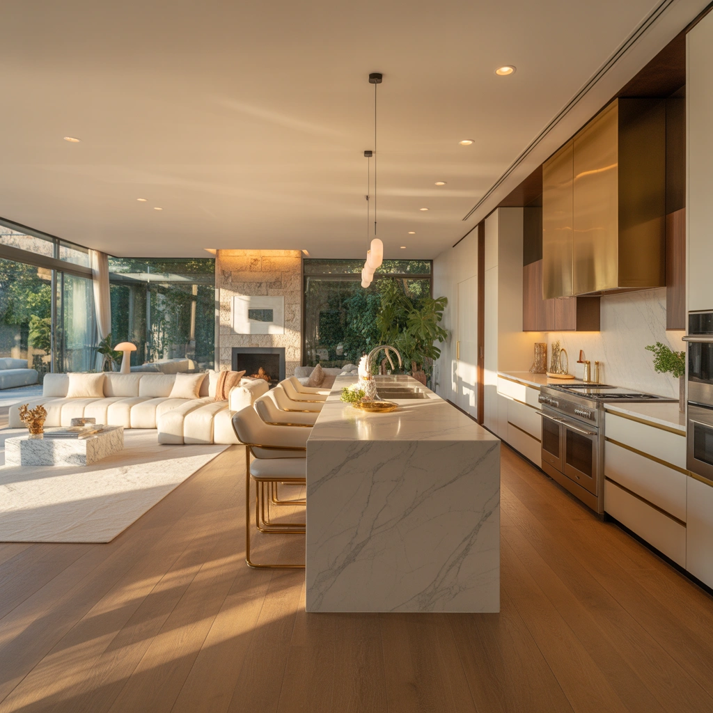 Create a Luxury Open Kitchen and Living Room