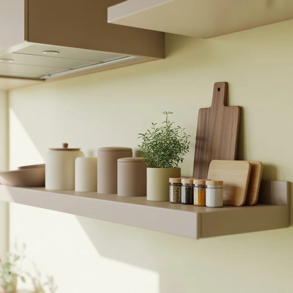 Create a Neutral Minimalist Shelf Arrangement