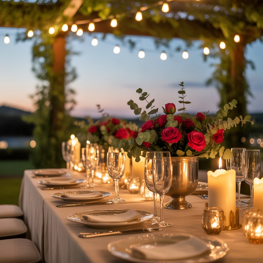 Create a Romantic Outdoor Dinner Table