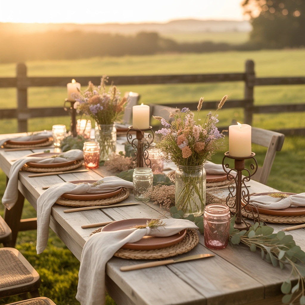 Create a Rustic Farmhouse Table Setting