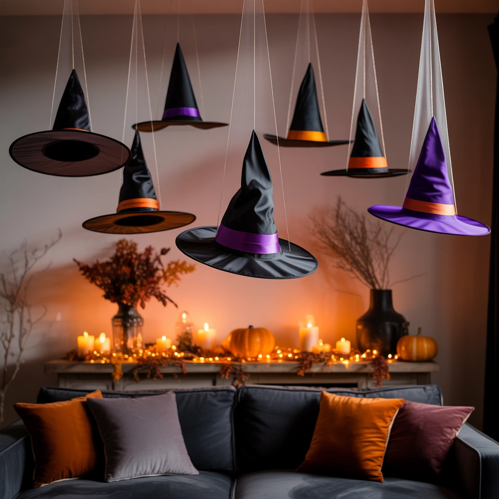 Decorate With Floating Witch Hats