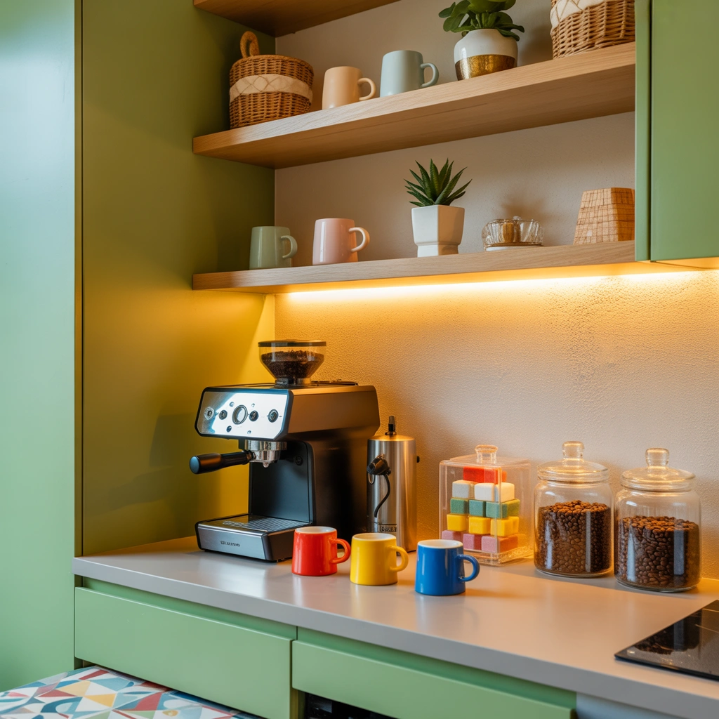Design a Colorful and Playful Coffee Corner
