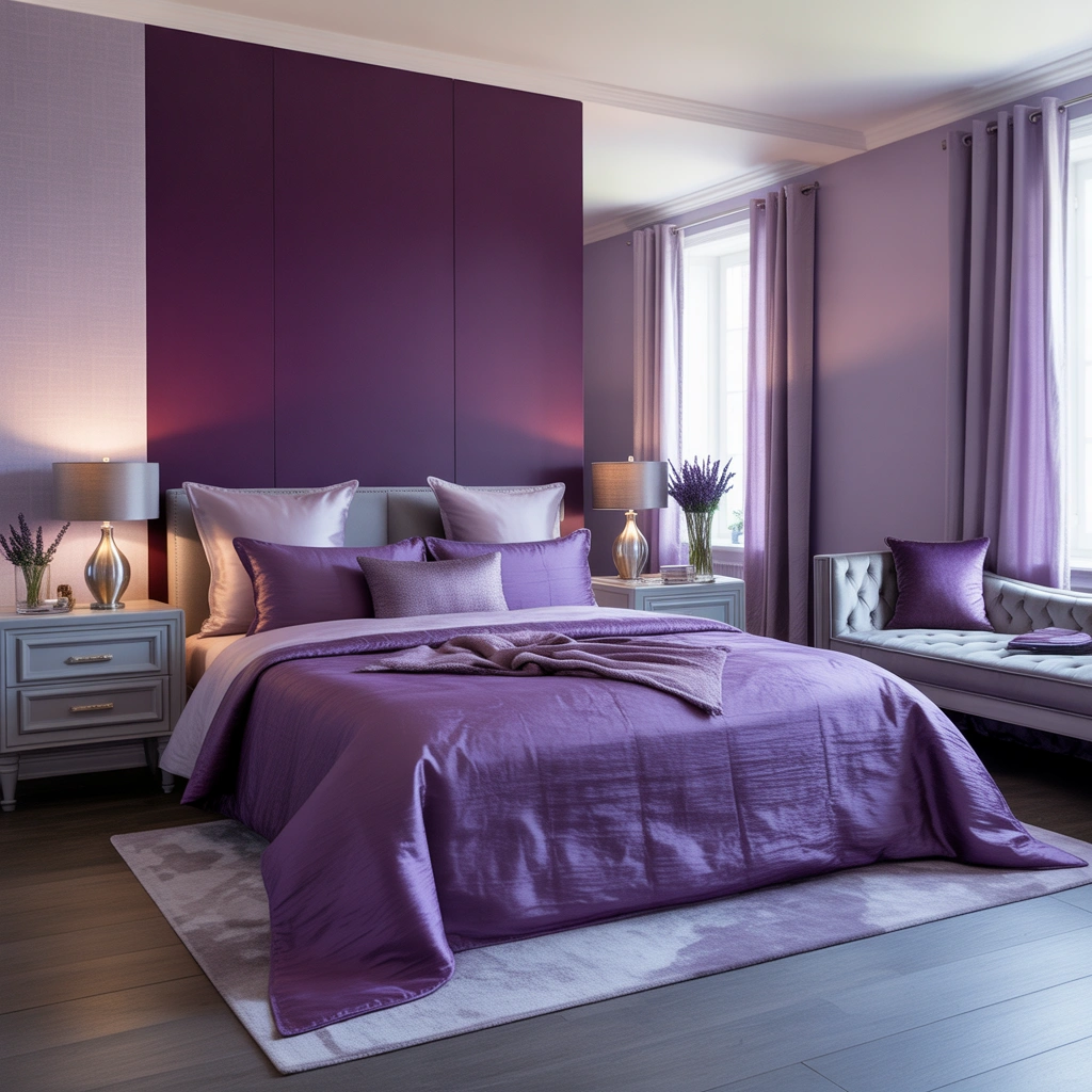 Design a Purple and Gray Bedroom