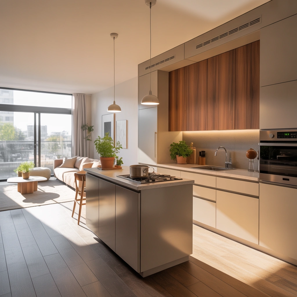 Design a Small Open Kitchen for an Apartment