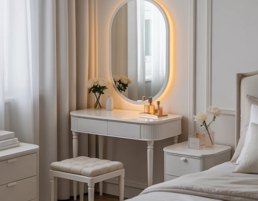 Design a White Vanity Corner