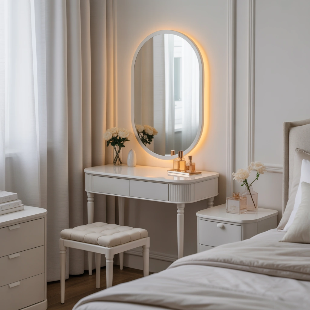 Design a White Vanity Corner