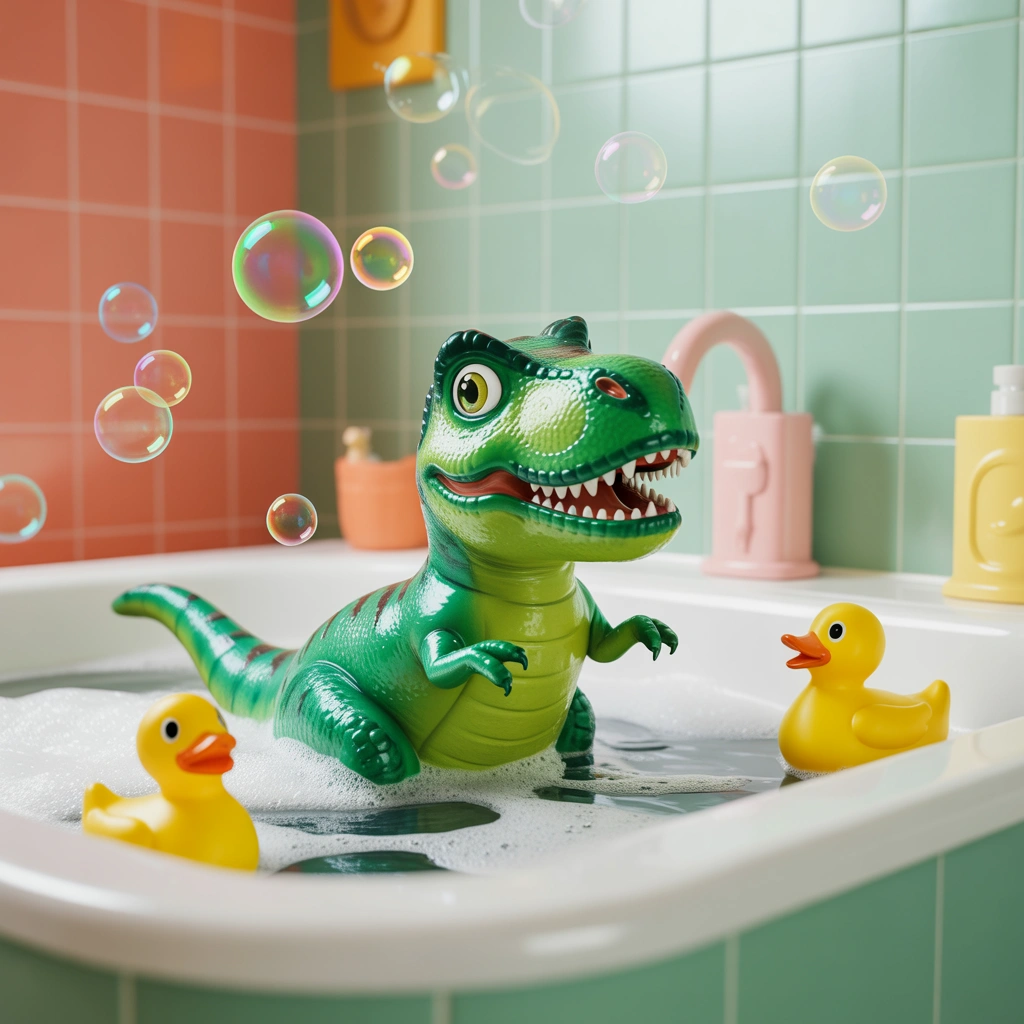 Dinosaur Bathroom Artwork