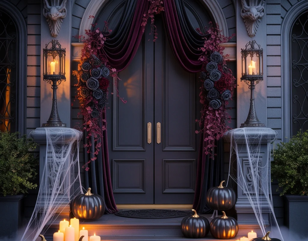 Elegant Gothic Halloween Door