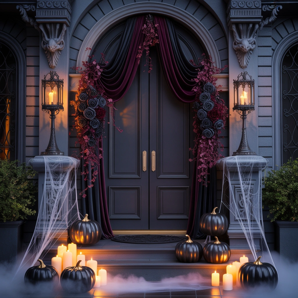 Elegant Gothic Halloween Door