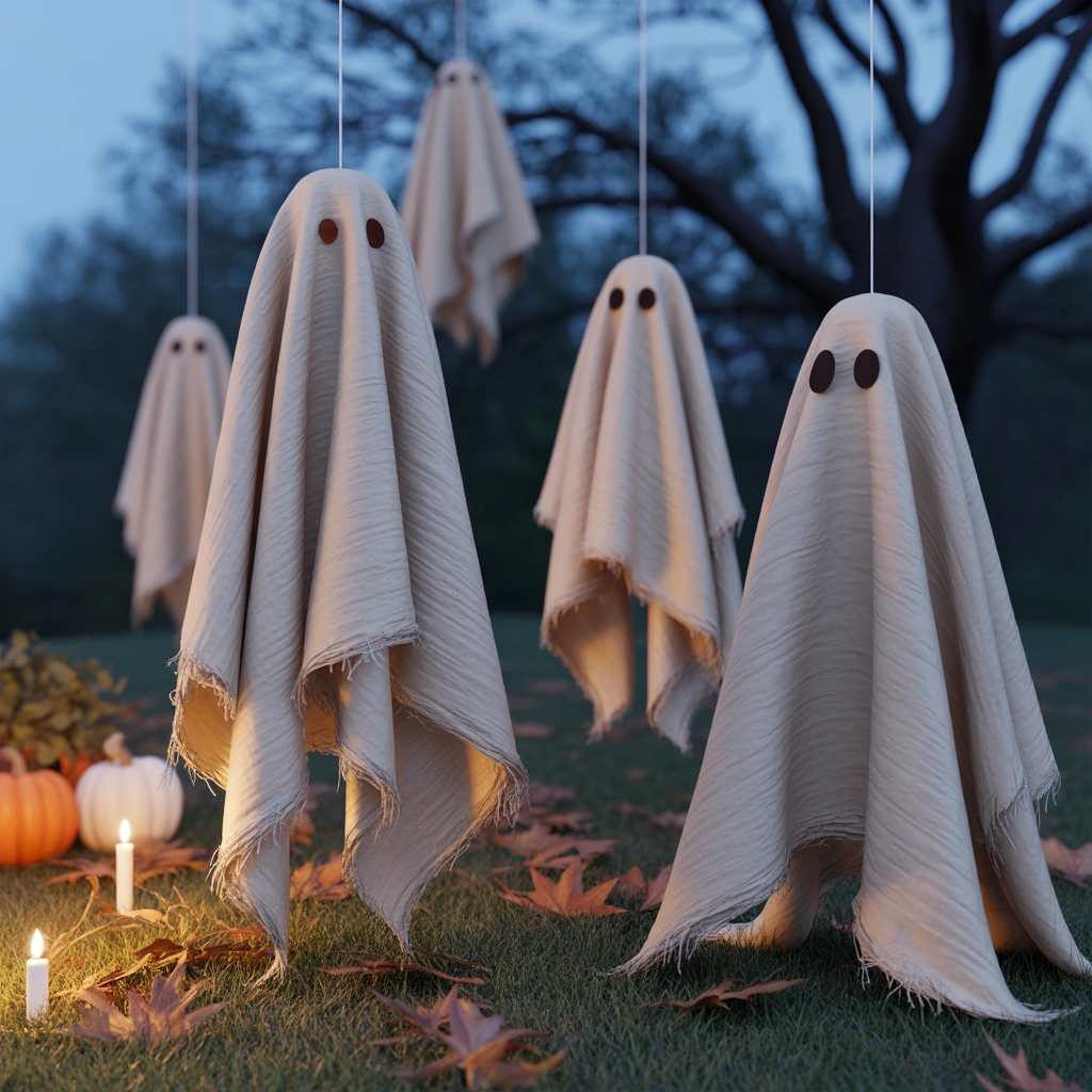 Floating Cheesecloth Ghosts