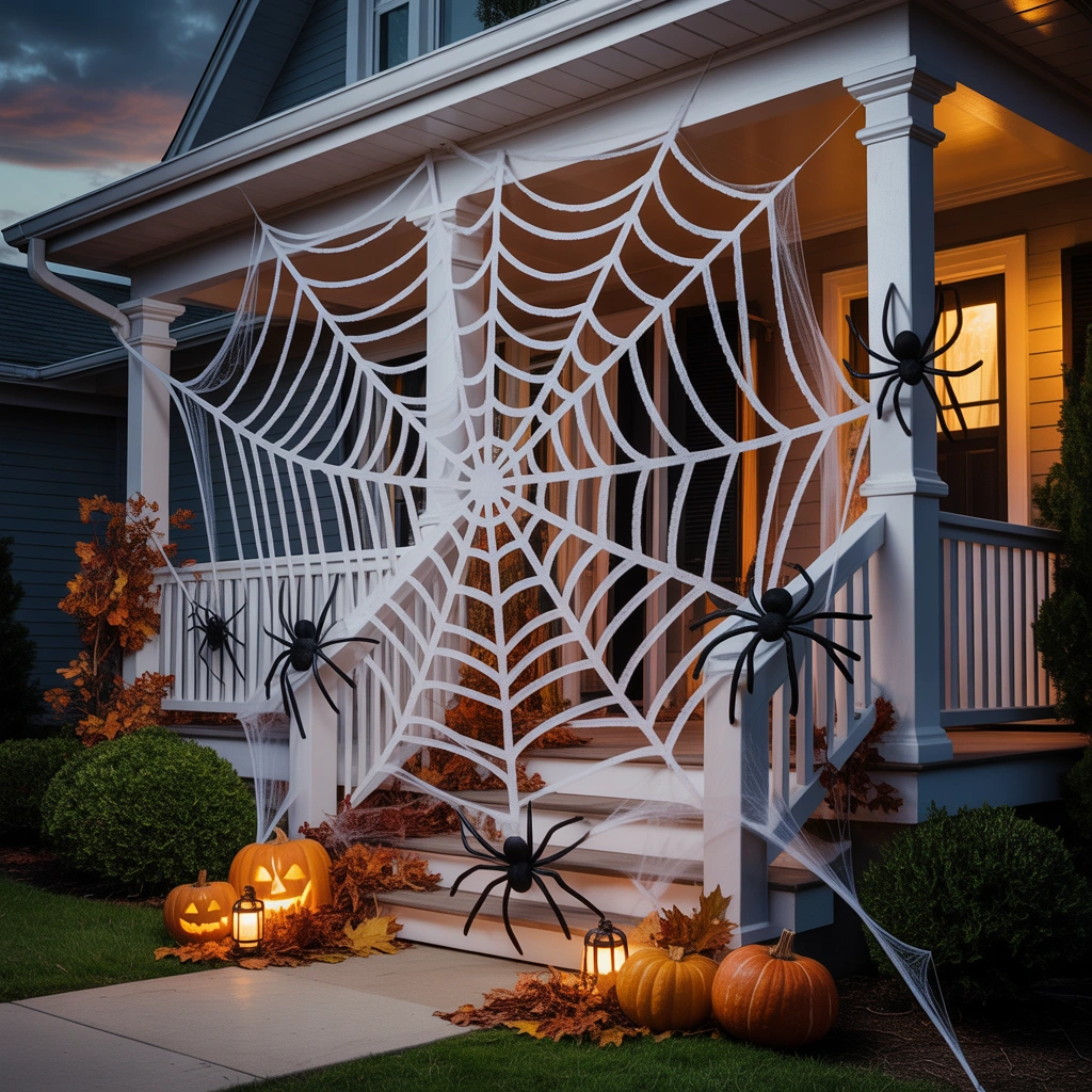 Giant Spider Web for the Front Porch