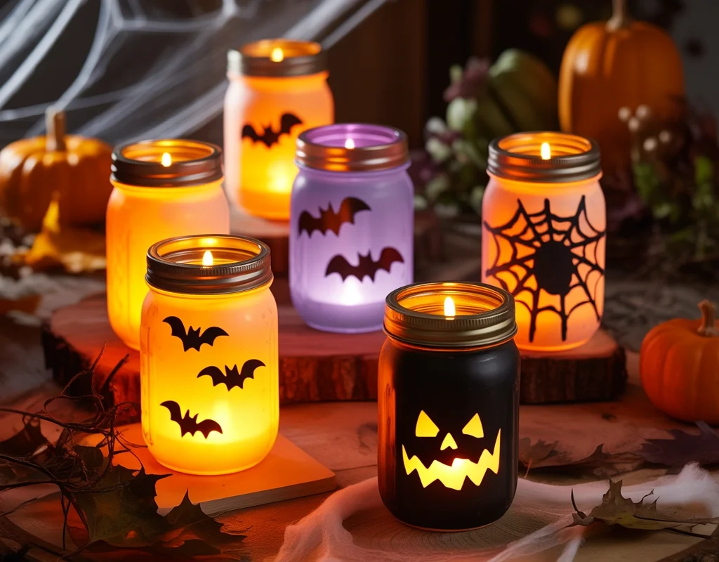 Glowing Mason Jar Lanterns