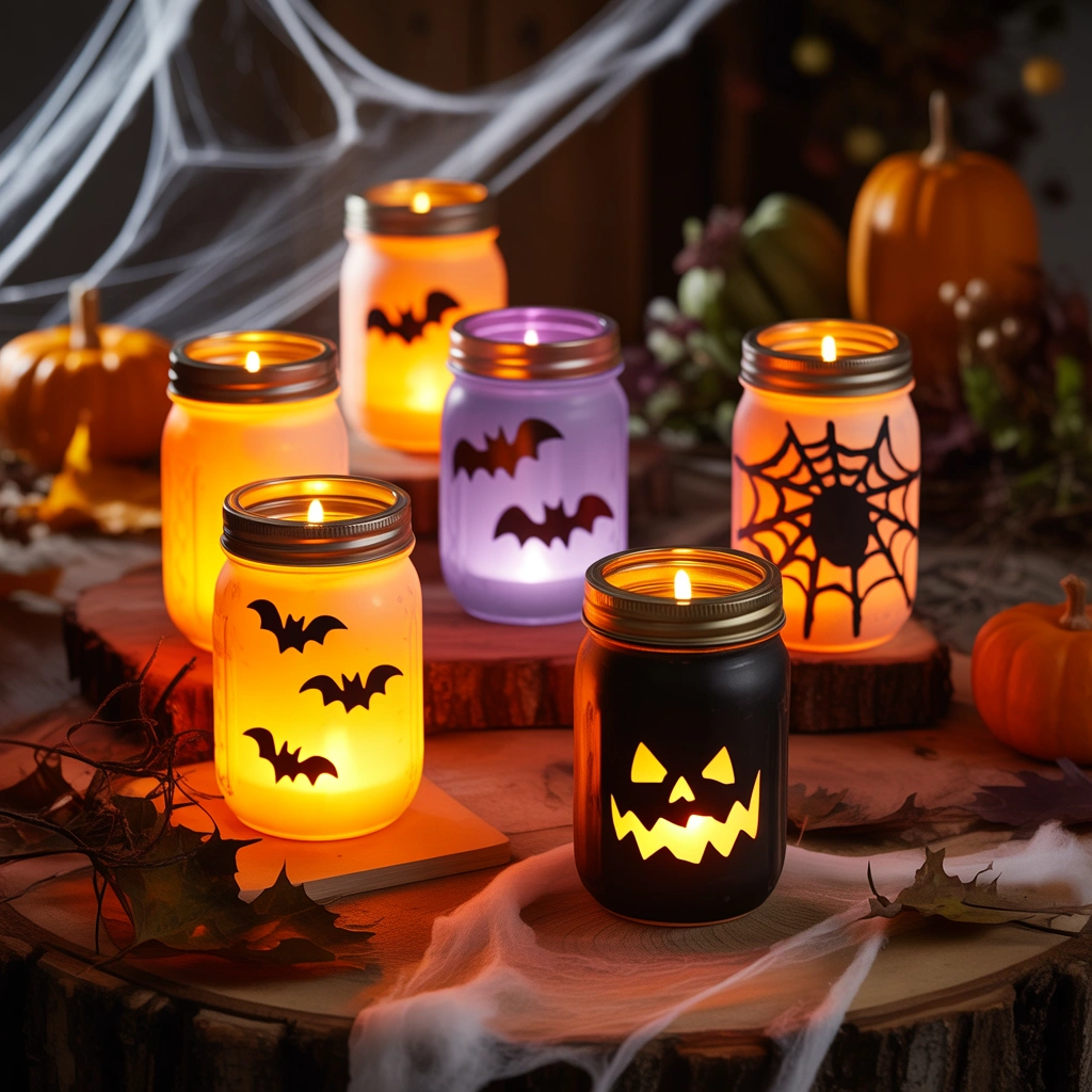 Glowing Mason Jar Lanterns