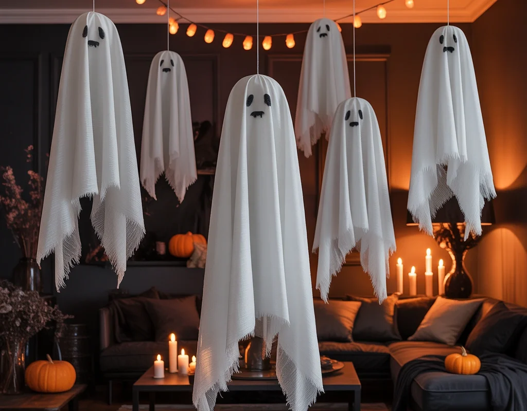 Hang Ghost Decorations From the Ceiling
