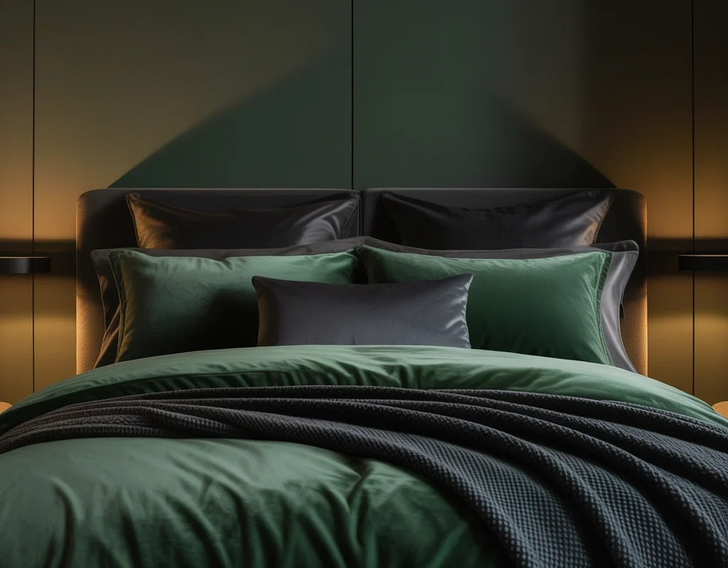 Introduce Dark Green and Black Through Bedding