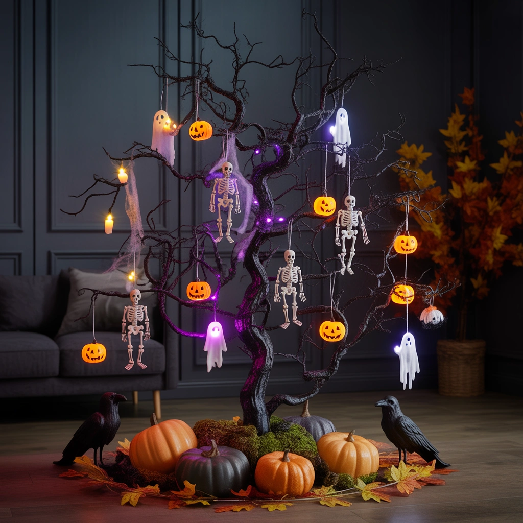 Make a Creepy Indoor Halloween Tree
