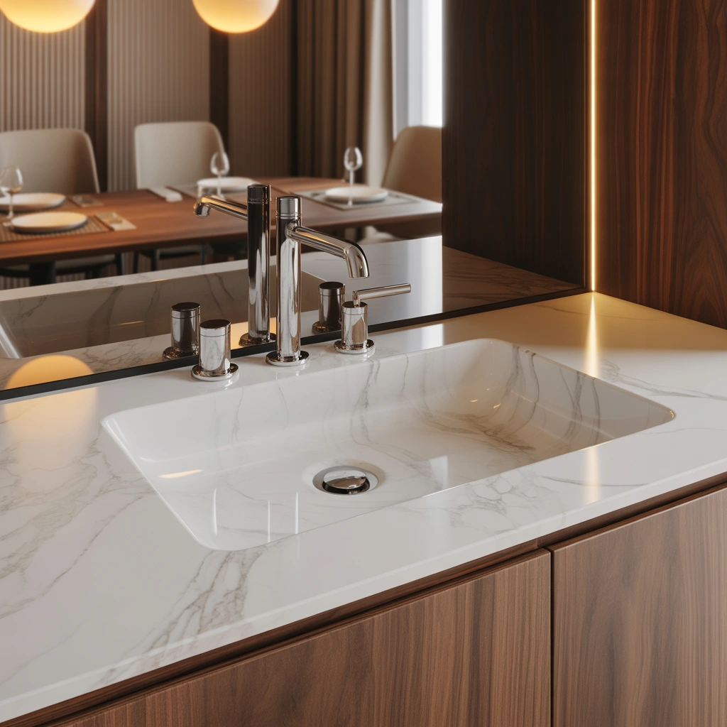 Marble Wash Basin with a Luxury Hotel Inspired Feel