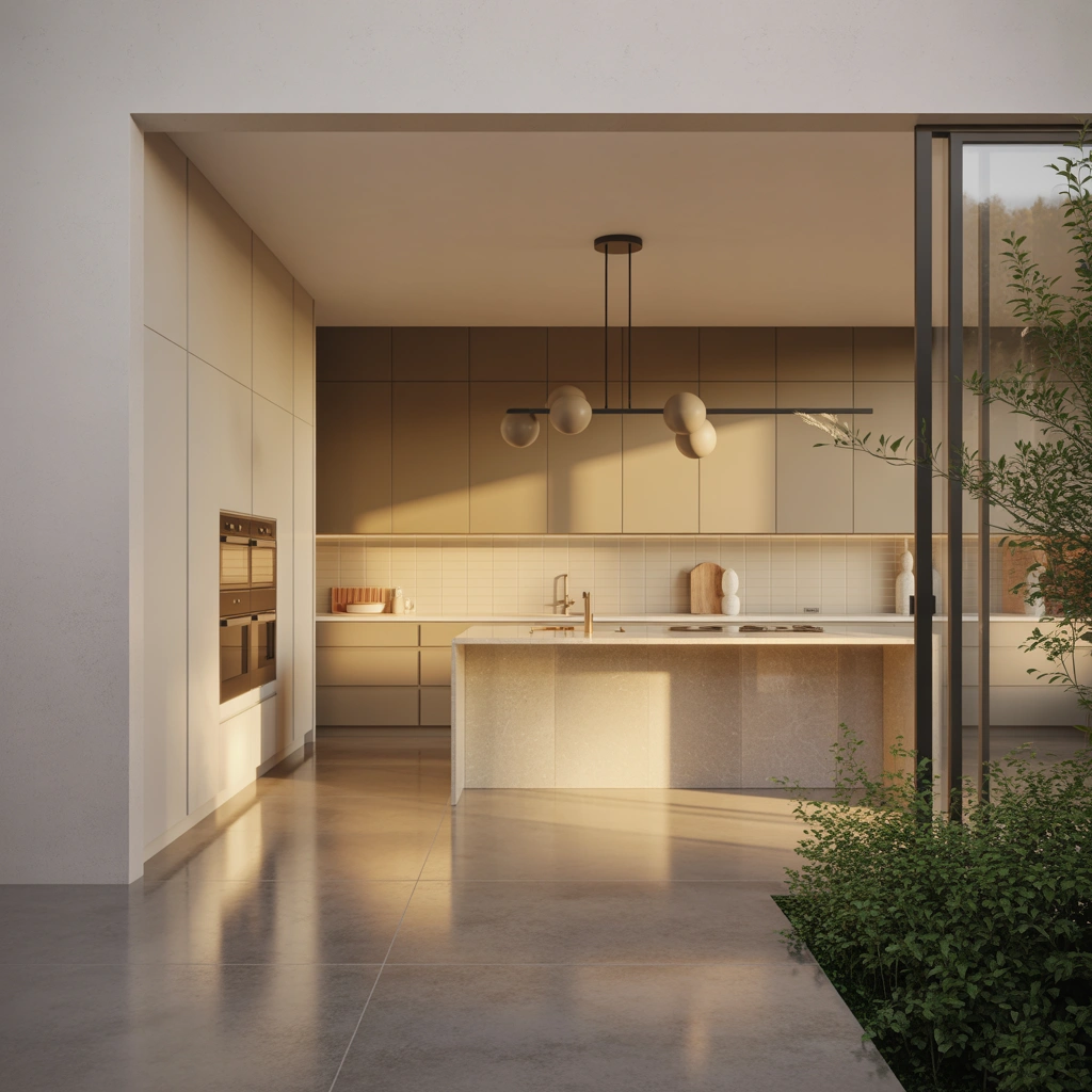 Minimalist Semi Open Kitchen