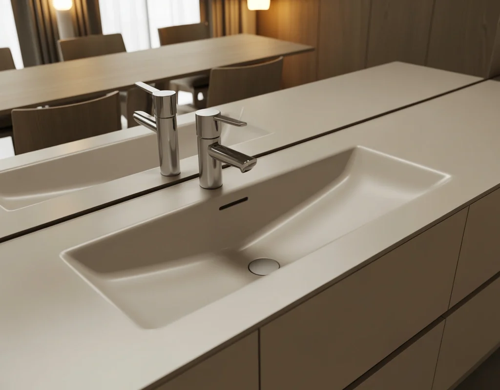 Minimalist White Wash Basin Design