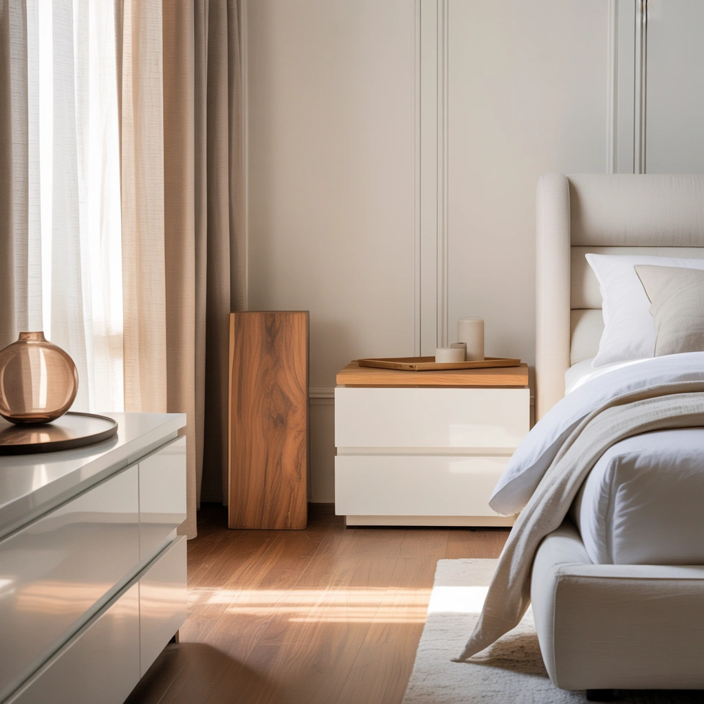 Pair White Furniture With Natural Wood