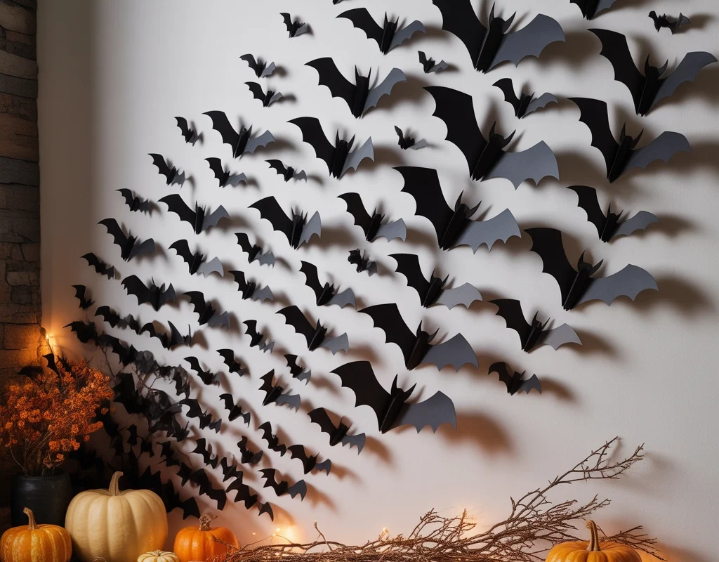 Paper Bat Wall Display