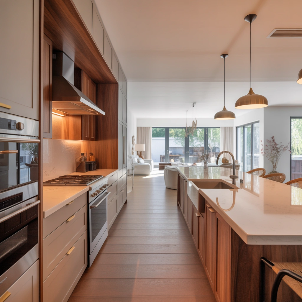 Semi Open Galley Kitchen