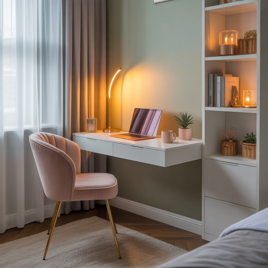 Turn a Bedroom Corner into a Home Office