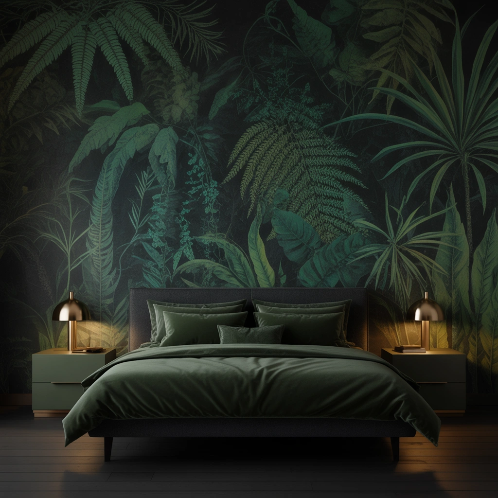 Use Botanical Wallpaper With a Black Background