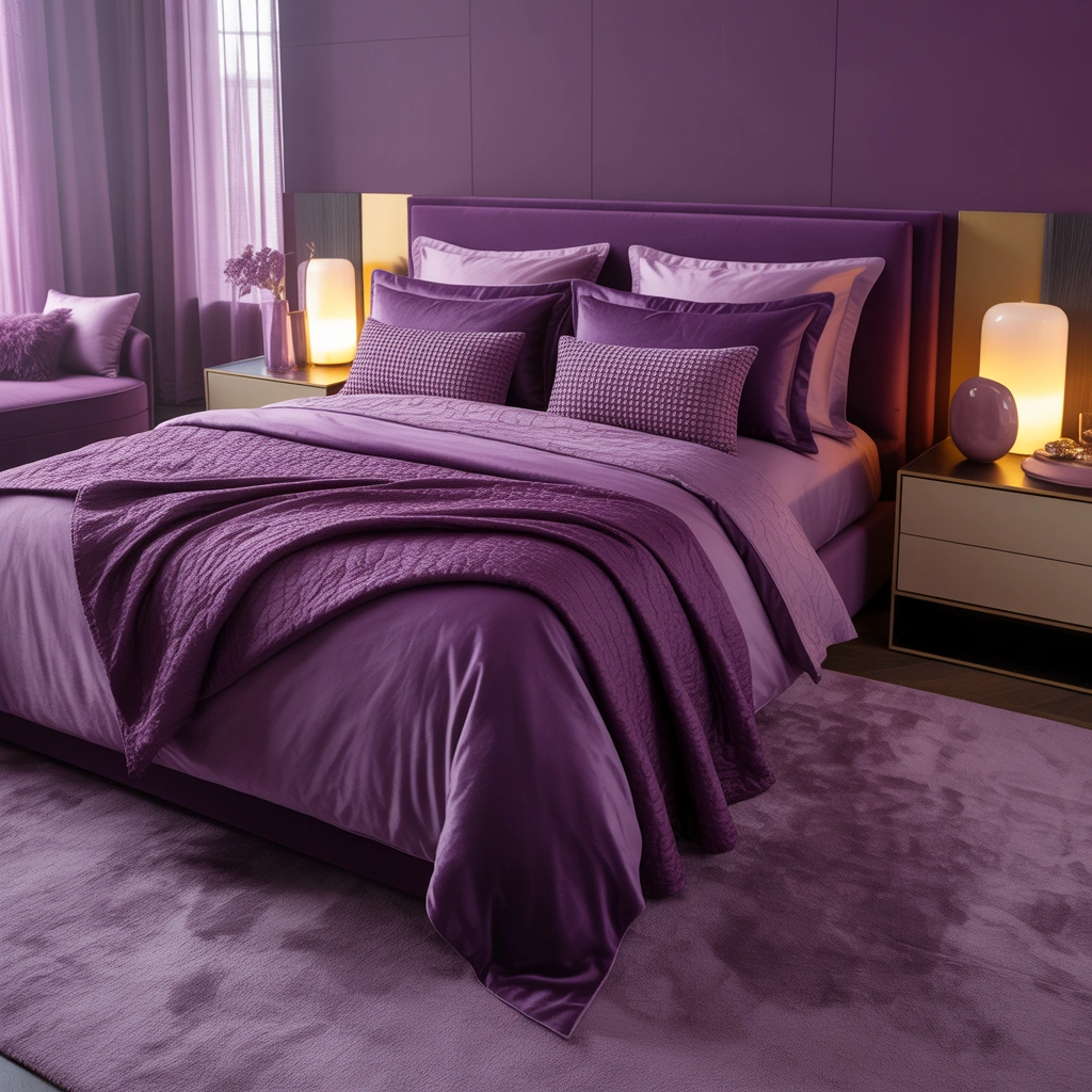 Use Purple Bedding as the Main Feature