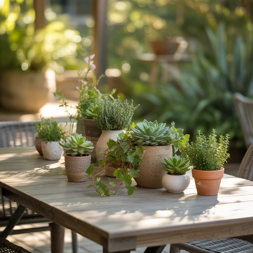 Use Small Potted Plants as Decorations
