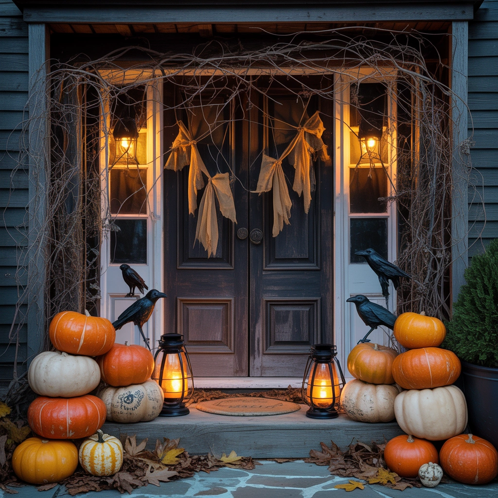 Vintage Halloween Door Display